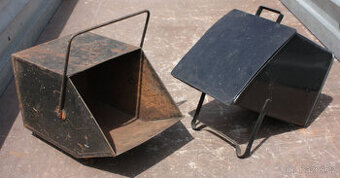 Uhlák na kolečkách + uhlák stojací. Cena za kus.