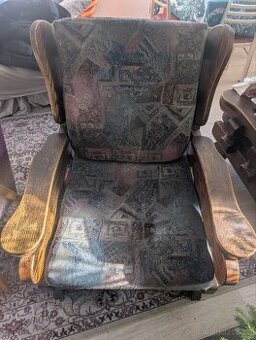 2 křesla a gauč dub masiv