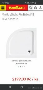 Sprchová vanička 80 cm