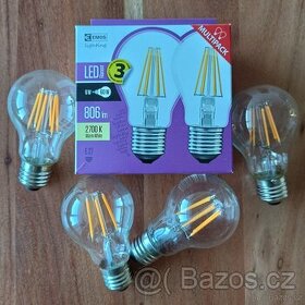 LED žárovky EMOS, 6W, E27, teplá bílá - 1