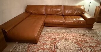 Kožená rohová sedací souprava