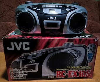 Radiomagnetofon s CD JVC RC-EX10S + 80 audiokazet