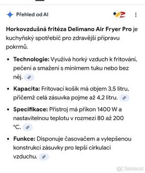 Horkovzdušná fritéza Delimano
