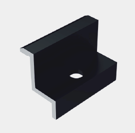 KU30 hliníkový krajní úchyt pro panel tl. 30 mm