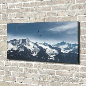Foto obraz na plátně Paragliding Alpy 140x70 cm
