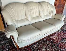 Luxusní italský kožený gauč - trojsedák značky NIERI, č.2788