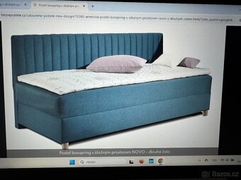 Nová luxusní postel boxspring s úložným prostorem