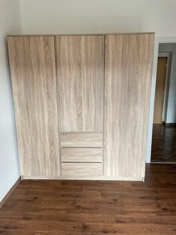 Šatní skříň LIMFJORDEN 180×200 kombi barva světlý dub