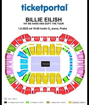 Hledám lístky na koncert Billie Eillish do Prahy