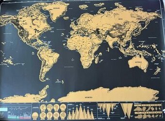 stírací mapa světa - 1