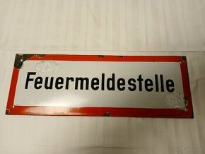 Smaltovaná cedule Feuermeldestelle