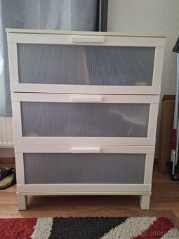 Bílá komoda, IKEA Aneboda, 3x zásuvka