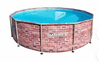 🌟 Bazén Marimex Florida cihla 3,66 × 0,99 m – Jako nový. Za