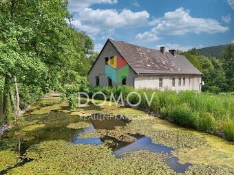 Pozemky 8445  m² s historickým mlýnem na samotě u lesa - Jív