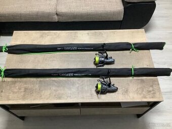 Prodám pruty Delphin Wasabi 3.6m navijáky Mivardi Kappa 4000 - 1