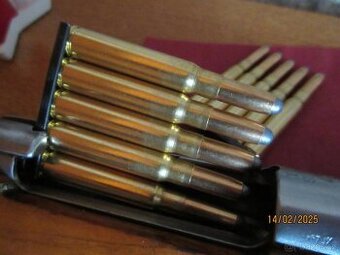 Pásek na náboje 8x57j s 5 ks náboji 8x57J pušce GEW 88, Gewe