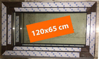 plastové okno 120x65 - dekor Ořech