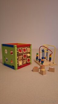 Jouéco Dřevěné hrací centrum - kostka