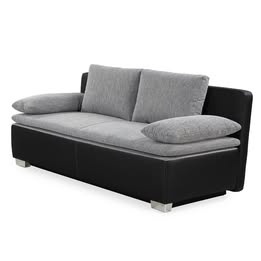 Rozkládací pohovka DUETT-SE - černá/šedá