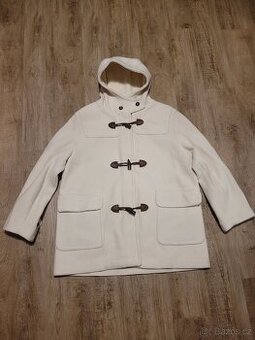 Bílý vlněný/kašmírový kabát DAKS London