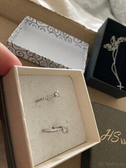 Šperky z HS klenoty náušnice z bílého zlata