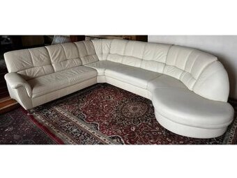 Rohová kožená sedací souprava, 3302