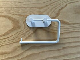 Držák toaletního papíru kovový bílý minimalistický