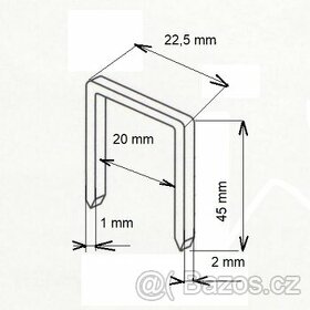 Spony do dřeva, sololitu,kartonu apodob.  Paslode - 1