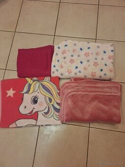 Sada 4 dek  fleece nebo bavlna