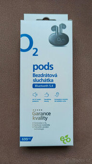Bezdrátová sluchátka O2 pods černá barva - nerozbalená