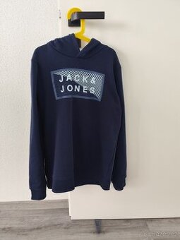 Dětská mikina s kapucí Jack Jones modrá