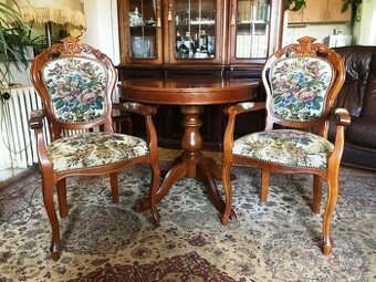 Konferenční a jídelní set 90cm + 2 kžesílka gobelin JS7.06