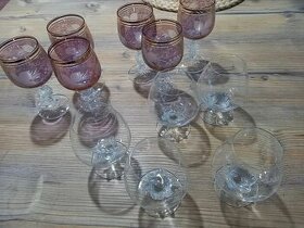 Set skleniček na koňak a na víno.