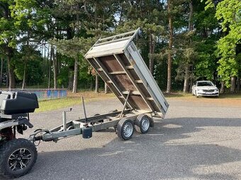 Bržděný sklopný přívěs Hapert, 2000 kg, nová STk