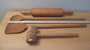 2x velká vařečka, palička, váleček - 1
