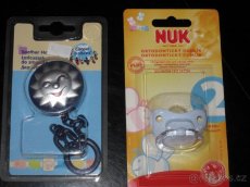dudlík NUK + řetízek + náhradní savičky NUK - NOVÉ