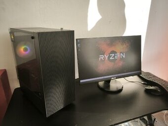 HERNI PC RYZEN 5 RX 580 4GB + MONITOR ASUS WIN 11