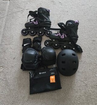 Kolečkové brusle i s chrániči - 1