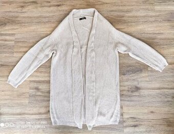 DÁMSKÝ SVETR MANGO BÉŽOVÝ BEZ ZAPÍNÁNÍ VELIKOST M