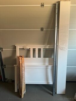 Postel Hemnes 90x200 + rošt - bílé mořidlo