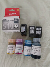 Inkoust /cartridge Canon PG-510 + zbytky