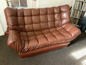 Sofa gauč kůže hnědý