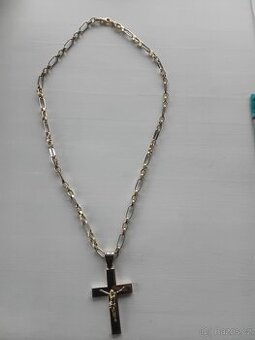 Zlatý řetěz s křížem. ★★★79g★★★ 14K ZLATO 585/1000
