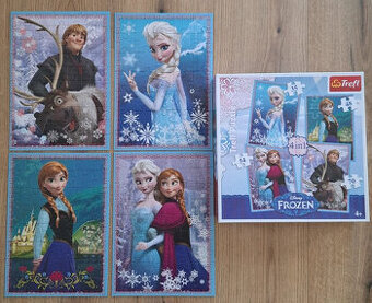Puzzle 4 v 1 Ledové království