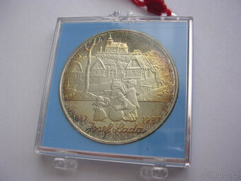 Strieborná pamätná minca 500 Kčs 1987 Josef Lada PROOF