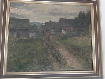 Obraz, olej na plátně J. Kapec