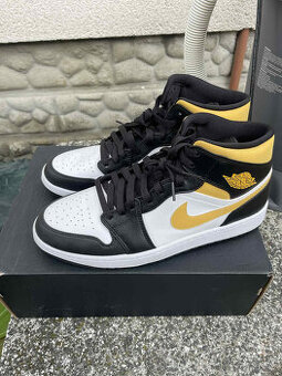 Jordan 1 Mid White Pollen Black