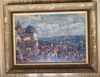 Prodám obraz- Jan Slavíček, Praha 1958