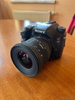 Prodám Sony A77 +Sigma 10-20mm f/4,0-5,6 EX DC HSM pro Sony
