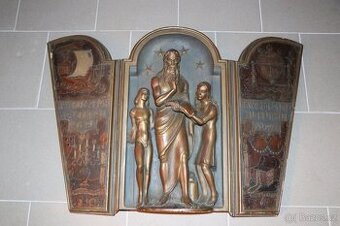 Domácí oltář  rok 1922  citát Goethe    (525o)